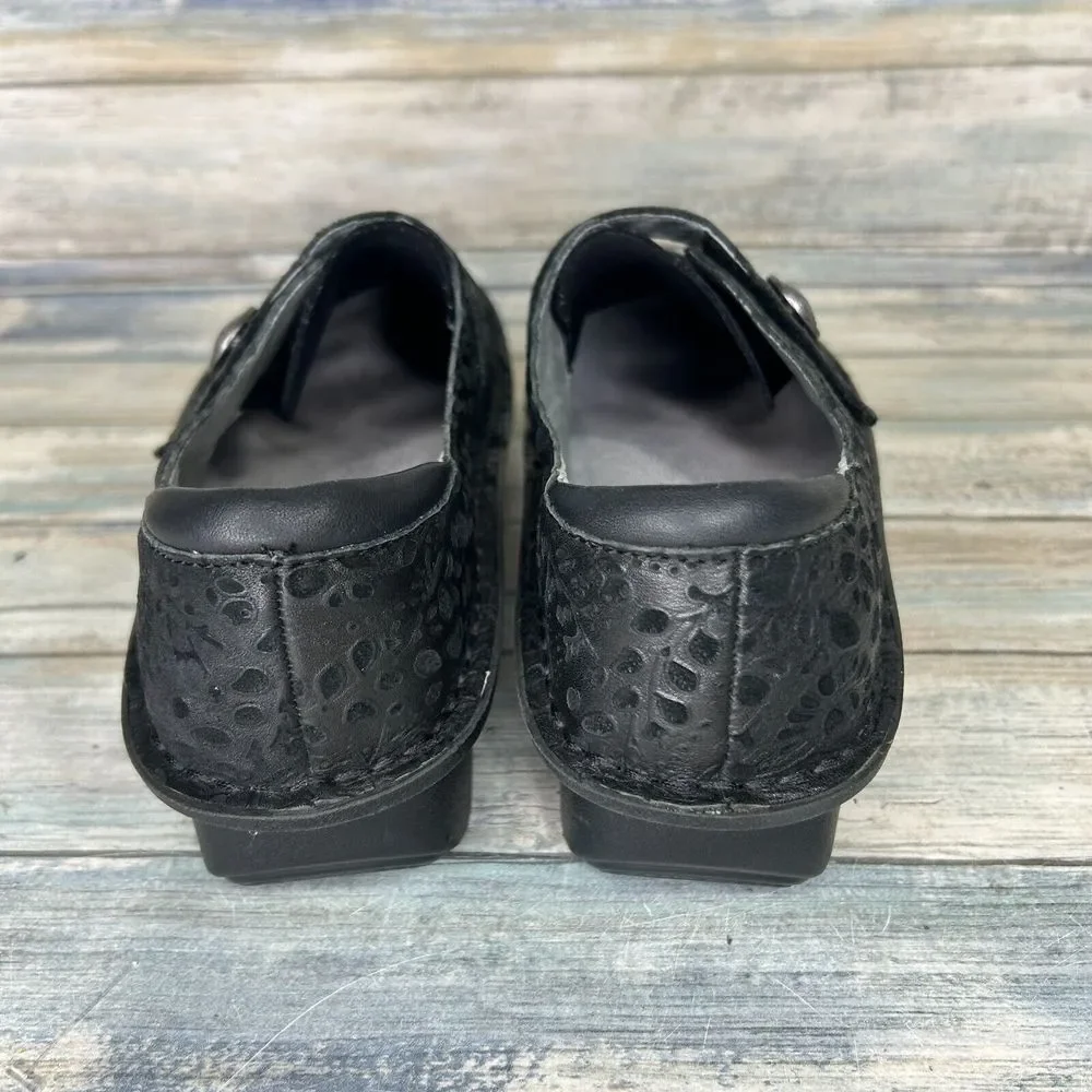 Alegria Womens Size 37 Dream Fit Black Leather Neoprene Dena DEN-435 Shoes‎